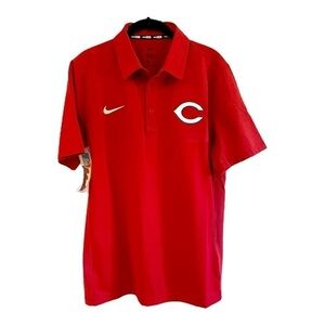 NIKE,NWT,MENS CINCINNATI REDS, AUTHENTIC COLLECTION, SHORTSLEEVE POLOSHIRT.SIZEM